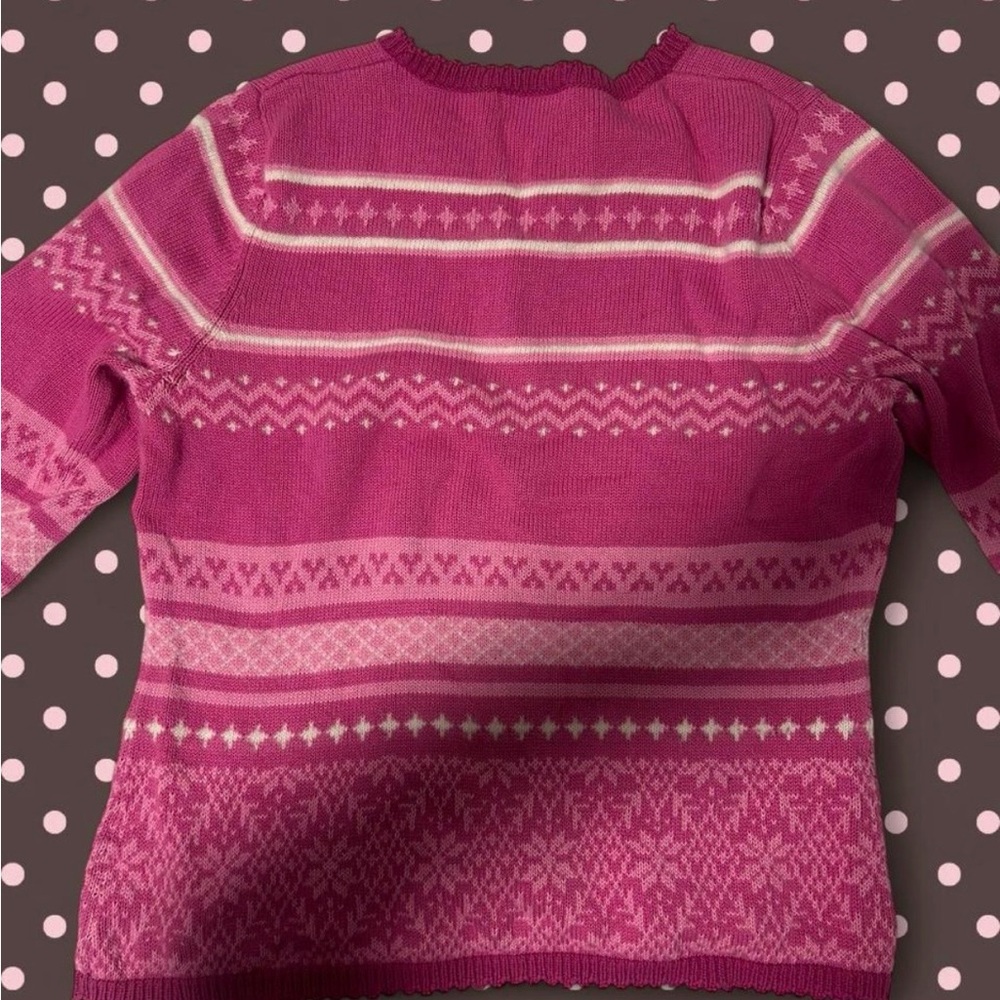 christopher & banks pink and white striped cardiga